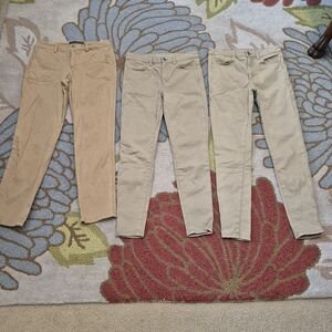 Lot Of 3 Womens American Eagle And Versona Khakis Size 6 And 6 Short